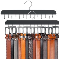 Organisateur de ceintures en bois moderne multifonctionnel, antidérapant, écologique, gain de place, pour débardeurs, soutiens-gorge et cravates, 8 Supermarket Boutique