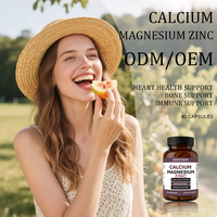 Capsules de calcium, magnésium et zinc, soutien cardiaque/osseux/système immunitaire, complément alimentaire |   Complément alimentaire minéral végétalien pour adultes OEM/ODM 60 gélules