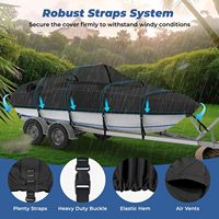Nouveau bateau de pêche et de ski nautique Obd Trisolaran 300D, longueur 18'-20', largeur >120'', avec couverture centrale renforcée et étanche, option de remorquage