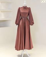 Robe de Dubaï 2026 pour l'Aïd, élégante et raffinée, avec design perlé, Abaya ouverte tendance, magnifique robe de l'Aïd pour jeune fille musulmane