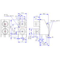 Connecteur BNC 90 degrés double tête Q9, Prise coaxiale double cœur avec sonde à coque en fer VSCS, Connecteur haute fréquence CCTV