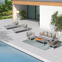 Ensemble de canapés d'extérieur personnalisés, ensemble de canapés modulaires, mobilier de jardin