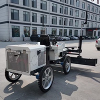 Machine à lisser le béton à quatre roues autopropulsée, niveleuse laser haute précision pour le pavage des terrains de sport