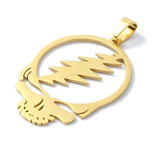 PandaHall 20 Piezas Colgante de Acero Inoxidable 304 con Diseño de Calavera Grateful Dead y Rayo Cortado con Láser al por Mayor - Product Image 5