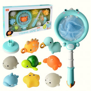 2 in 1 Summer Kids Dinosaur Fishing <strong>Net</strong> Floating Squirts <strong>Toys</strong> <strong>Bathtub</strong> Bathroom <strong>Toy</strong> Baby Bath <strong>Toys</strong> <strong>for</strong> Gift - Product Image 1