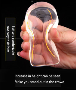 Soletta Rialzante in Silicone, Mezza Soletta Femminile, Strumento Invisibile per Aumentare l'Altezza Maschile con Assorbimento degli Urti, Cuscinetto Trasparente per Tallone - Product Image 3