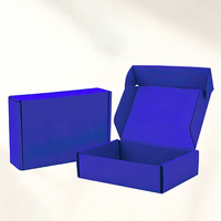 Sofort Lieferbar Königsblaue Faltbare Versandkartons mit Anpassbarem Logo für Kleinunternehmen Kosmetik- und Zubehörverpackungen