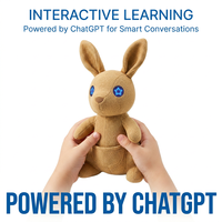 Cuteyeah AL173 Kangourou ChatGPT Jouet en peluche électrique intelligent, rembourré en coton PP, avec LED dynamiques et lumineuses, IA pour la création de courtes histoires, pour tous les âges