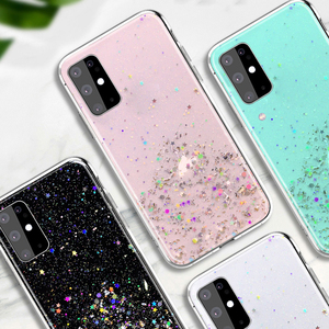 <span class=keywords><strong>Coque</strong></span> transparente en TPU souple, dorée, brillante, avec étoile époxy scintillantes, pour <span class=keywords><strong>Samsung</strong></span> <span class=keywords><strong>S20</strong></span> - Product Image 5