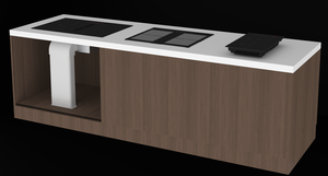 Table de cuisson à induction encastrable 30 pouces 7400W avec panneau en céramique noire, hotte <span class=keywords><strong>aspirante</strong></span> électrique intégrée et filtre - Product Image 4