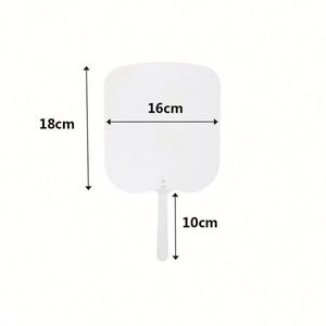 พัดลมพลาสติกเปล่าสำหรับพิมพ์ภาพสองด้าน รูปแบบกรอบรูป สำหรับงาน DIY พิมพ์โลโก้ โฆษณาส่งเสริมการขาย ของขวัญ งานฝีมือ สไตล์รัก - Product Image 6