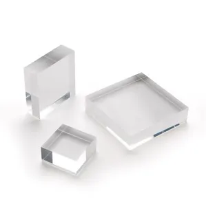 Cubo acrílico transparente, tamaño personalizado, bloque de acrílico sólido