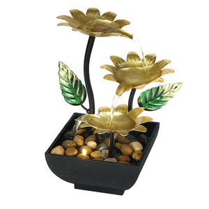 Fontaine décorative en fer forgé Chunshan avec rétroéclairage, forme irrégulière, pour bureau, ornement lumineux Feng Shui - Product Image 5