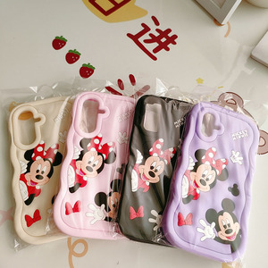 2025 vente chaude <span class=keywords><strong>Mickey</strong></span> <span class=keywords><strong>Minnie</strong></span> ondulé mignon 3D stéréoscopique dessin animé Silicone <span class=keywords><strong>coque</strong></span> de téléphone pour Iphones 1314 15 Pro Max - Product Image 2