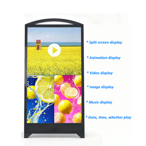 49 inch xách tay LCD kỹ thuật số biển độ sáng cao có thể sạc lại quảng cáo trong nhà hiển thị bánh Áp phích đứng - Product Image 3
