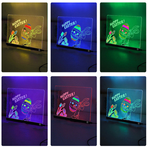 New Arrival RGB LED <span class=keywords><strong>Light</strong></span> Up khô xóa Hội Đồng Quản trị cảm ứng nhạy cảm độ sáng có thể điều chỉnh Memo Hội Đồng Quản trị văn phòng - Product Image 2