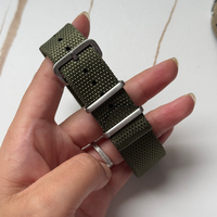 Bracelet de montre en tissu tissé respirant double couche avec boucle ardillon 20 22mm, sangle en nylon classique solide de remplacement, mode Sonrada