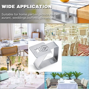 Clips de <span class=keywords><strong>nappe</strong></span> de pique-nique en acier inoxydable pinces de couverture de table pinces de <span class=keywords><strong>nappe</strong></span> <span class=keywords><strong>pour</strong></span> restaurant pique-nique chapiteaux fête de remise des diplômes - Product Image 6