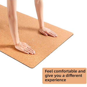 Tapis de yoga en liège en caoutchouc de 5mm de long feuille de mise à la terre <span class=keywords><strong>d</strong></span>'entraînement écologique pour l'approvisionnement en exercice essentiel de fitness - Product Image 3
