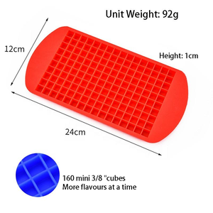 Moule à glaçons en silicone de qualité alimentaire, écologique, 160 cavités, mini glaçons, <span class=keywords><strong>petit</strong></span> moule carré, fabricant de glaçons - Product Image 2