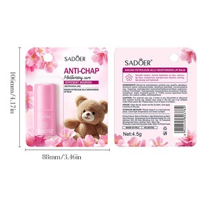Baume à lèvres SADOER Sakura Petroleum Jelly 4,5g hydratant, nourrissant, anti-gerçures, réduit les ridules, effet repulpant rose pour lèvres sèches - Product Image 4
