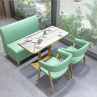 Vente directe d'usine, mobilier de restaurant, table en pierre moderne de luxe léger, chaise de salle à manger en fer, mobilier commercial pour café