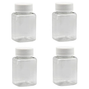 Vente en gros de flacons en plastique noirs vides de 120 ml pour médicaments, compléments alimentaires, capsules, avec bouchon à vis et impression sérigraphique - Product Image 1