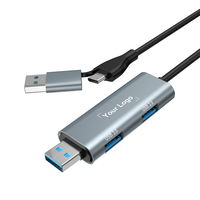 USB 3,0 aleación de aluminio ratón teclado Cable transferencia directa de archivos PVC chaqueta trenza Compatible Windows Mac PC para sincronización de enlace de datos
