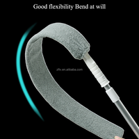 Plumero de microfibra para recoger el polvo del coche, Flexible, con mango largo y curvado, venta al por mayor