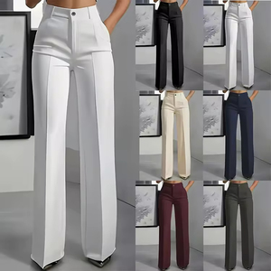Pantalon décontracté et tendance pour femme, taille haute, coupe ample, à rayures, pour le sport en extérieur, en polyester/nylon écologique, avec cordon de serrage, collection Printemps, ODM - Product Image 6