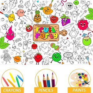 Printed Aniimals for Kids Drawing Graffiti Art Tablecloth <strong>Large</strong> Coloring Tablecloth Drawing <strong>Table</strong> <strong>Cloth</strong> - Product Image 3