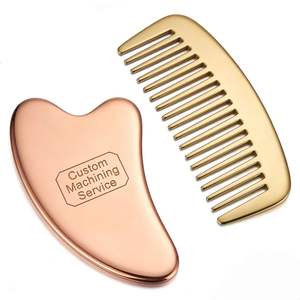Peine de aleación de aluminio, aleación de zinc, acero inoxidable y latón de alta gama y calidad, personalizado, pulido CNC, electrochapado y anodizado cepillado - Product Image 2