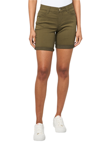 Fabricante de Shorts de Mezclilla Personalizados para Mujer, OEM ODM |   Shorts Vaqueros de Cintura Alta con Lavado Vintage |   Shorts de Mezclilla de Marca Privada al por Mayor - Product Image 1