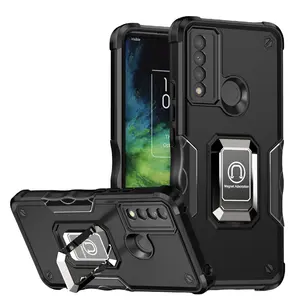 Armor Shock proof Case für TCL 20 XE Boost Mobile 20XE Metro Magnetischer Metallring halter Kamera objektivs chutz Telefon Rückseite