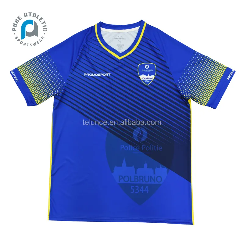 Saf özel v boyun erkek örgü takım futbol forması boş kraliyet mavi çizgili gömlek retro jersey futbol kulübü orijinal