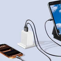 Chargeur rapide 65W GaN double port PD 3.0 pour téléphone, 2 ports Type-C pour écouteurs, montres connectées, téléphones portables, ordinateurs portables – Vente directe usine OEM