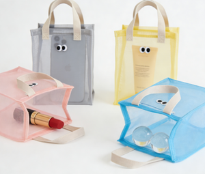 Bolsa de Playa Plegable de Moda al por Mayor, Transpirable, con Diseño de Dibujos Animados, para Viajes al Aire Libre, Casual, de Malla de Poliéster, para Compras - Product Image 3
