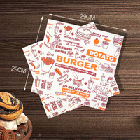 Papier d'emballage sulfurisé Sandwich Burger personnalisé imprimé de qualité alimentaire Hamburger Pain Deli Papier anti-graisse avec logo