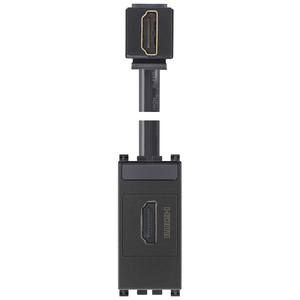 ซ็อกเก็ต HDMI 2.1b พร้อมสายเคเบิล 90 องศา สีเทา ความยาว 14.2 ซม. สำหรับปลั๊กและเต้ารับ - Product Image 1