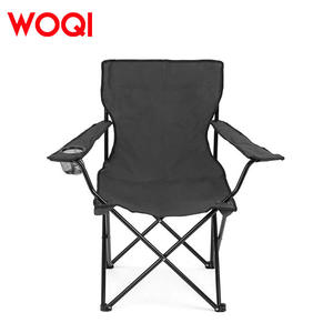 Silla Plegable Portátil Woqi de Aluminio y Tela Oxford Negra para Jardín, Camping y Exteriores, 50x50x80cm - Product Image 1