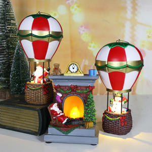 Nouveau noël montgolfière résine ornements père noël bonhomme <span class=keywords><strong>de</strong></span> neige <span class=keywords><strong>cheminée</strong></span> veilleuse noël ornements décoratifs cadeaux - Product Image 1