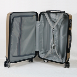 Factory Wholesale 20 24 Inch Custom Logo <strong>Suitcase</strong> Gold Luggage <strong>Blue</strong> <strong>Suitcase</strong> - Product Image 4