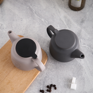 Théière personnalisée en porcelaine noire mat, vente en gros, ml - Product Image 4