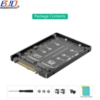 Tarjeta de Expansión Adaptadora de Interfaz U.2 SFF-8639 a M.2 Key M/B+M SSD con Carcasa de Plástico para SSD NVME SATA 2230 2242 2260 2280