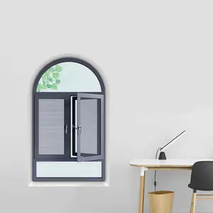 Original Window Supplier aluminum windows double glass with Screen Window French panoramic