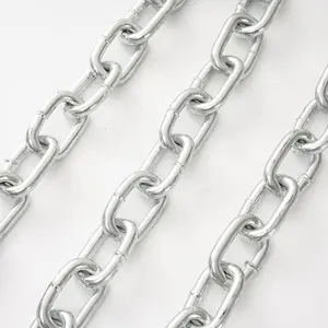 焊接金属链低碳钢DIN763银色锚杆升降机负载长船舶锚链出售