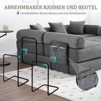 Schlafsofa Modulares Sofa Konvertierbares Lounge-Möbel Apartment Wohnzimmer Vakuumverpacktes Komprimiertes Sofa