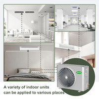 R410a Inverter Multi-Zone Mini Smart Mutil Split VRF AC System 5-21K Btu 220V-240V Compact Four-Way Cassette projets hôteliers