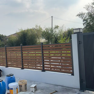 Panneau de clôture composite WPC à bas prix, barrière de sécurité durable pour le contrôle des foules, les chantiers de construction et les cours de maison - Product Image 5