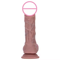 Dildo de Silicona de Gran Tamaño, Unisex, Resistente al Agua, Ecológico, Material Seguro, Dureza Moderada, en Oferta